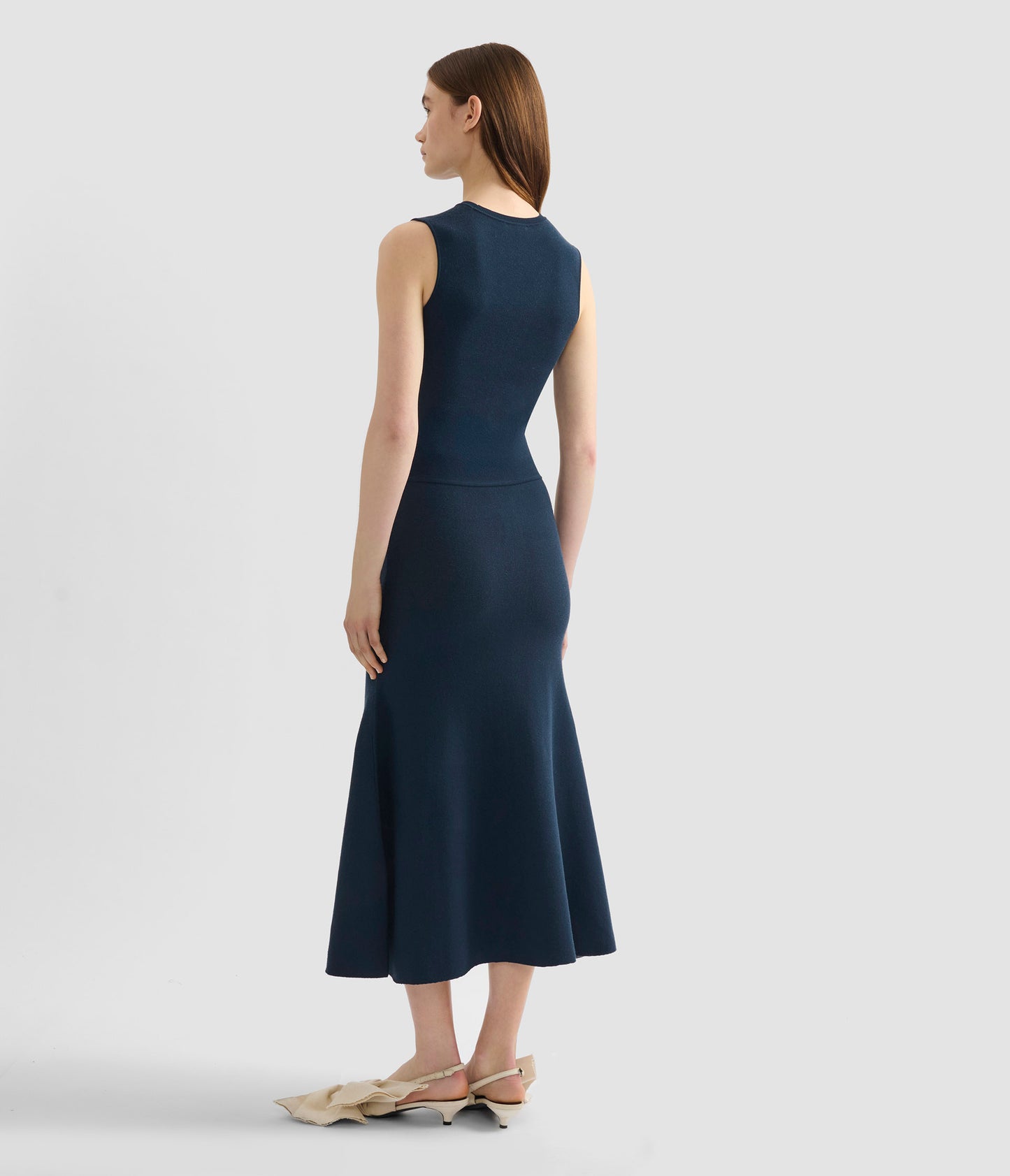 Floral Jacquard Sleeveless Knit Dress