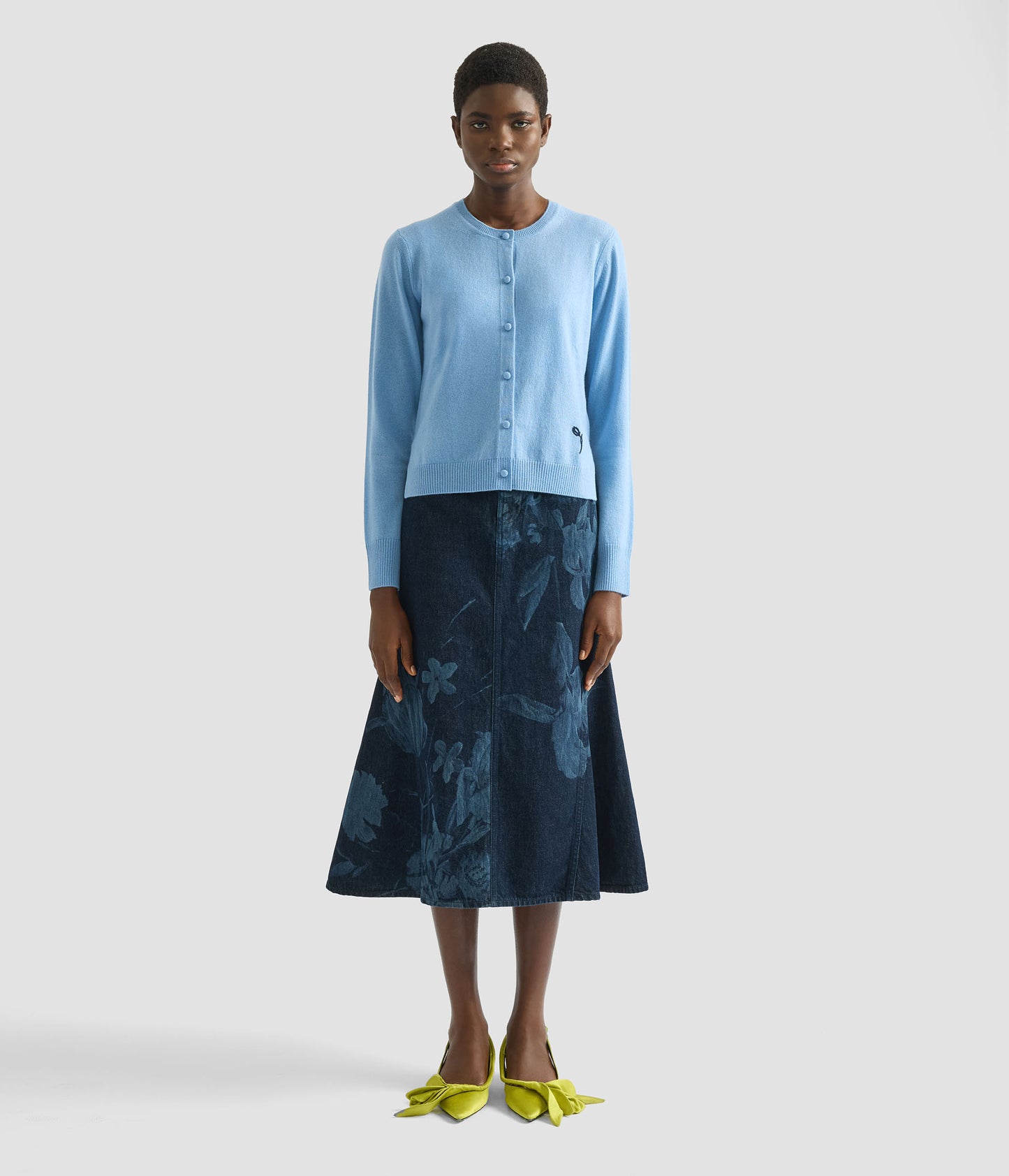 Cashmere Crew Neck Cardigan