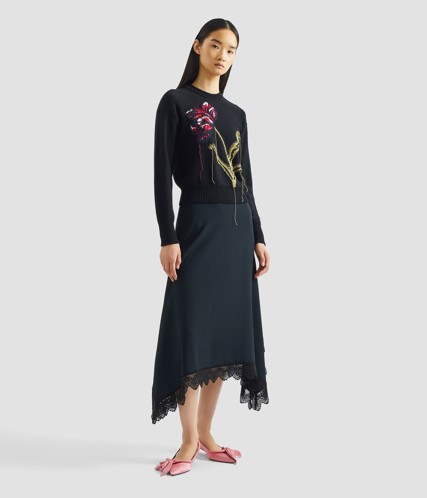 Floral Crew Neck Jumper