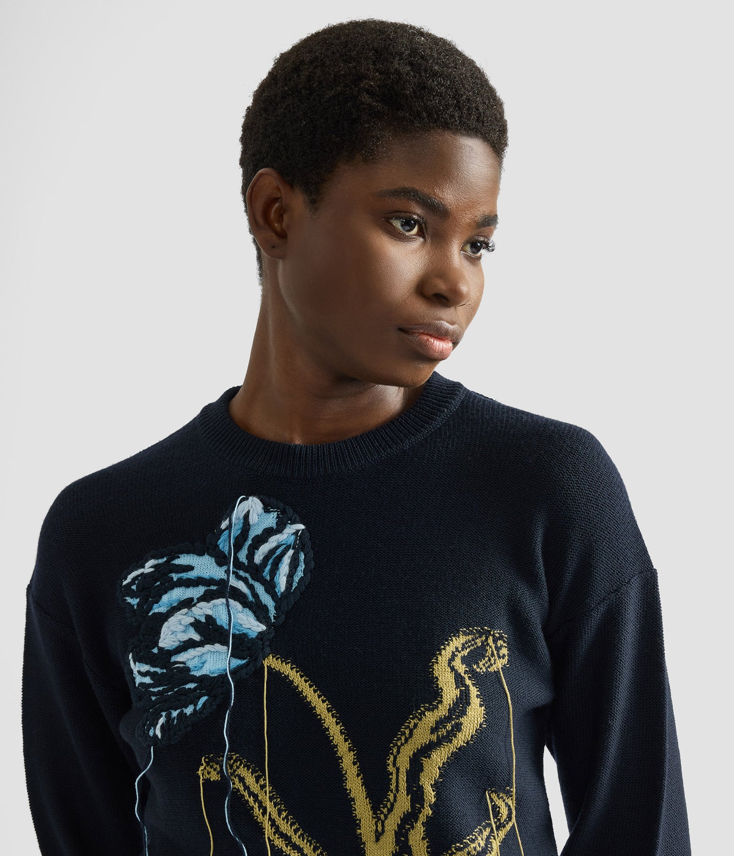 Floral Crew Neck Jumper