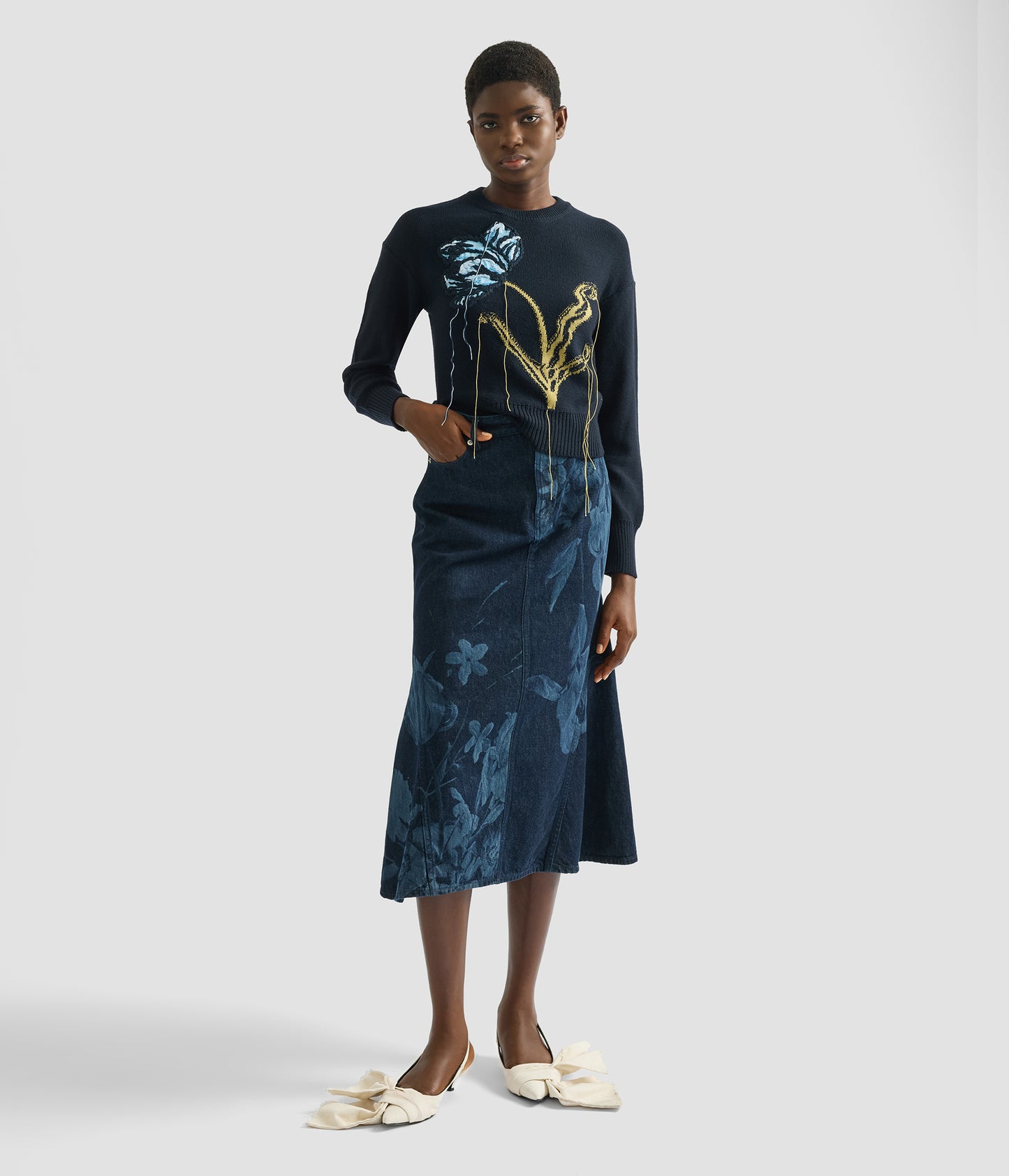 Floral Crew Neck Jumper