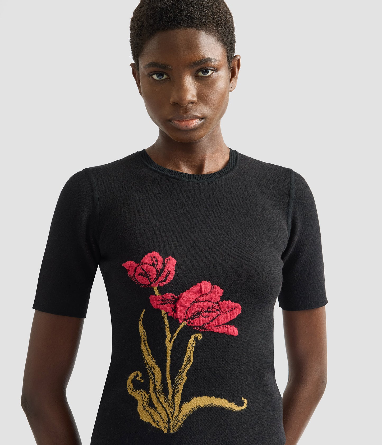 Floral Jacquard Knit Jumper