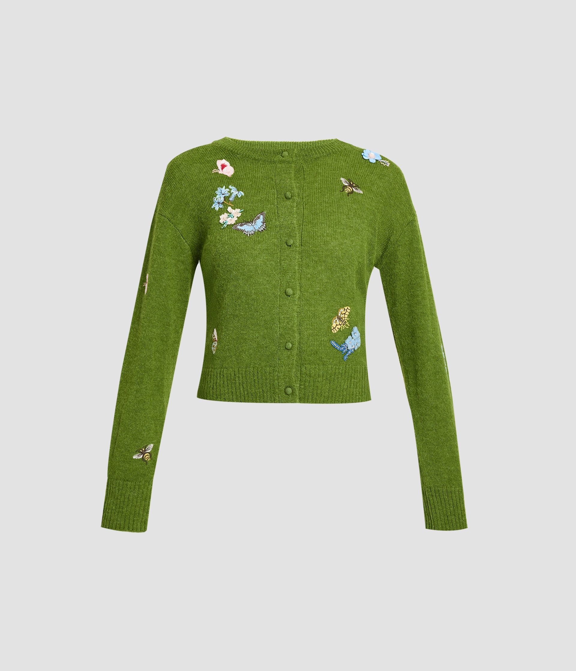 Embellished Crew Neck Cardigan