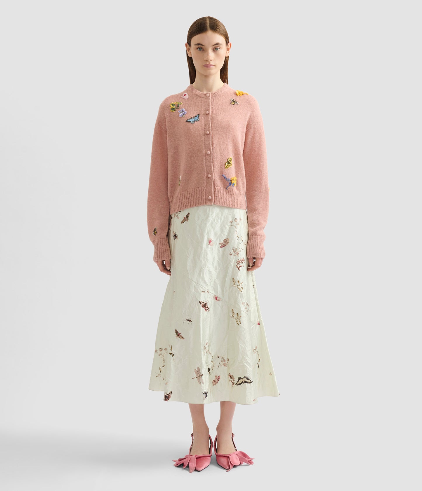 Embellished Crew Neck Cardigan