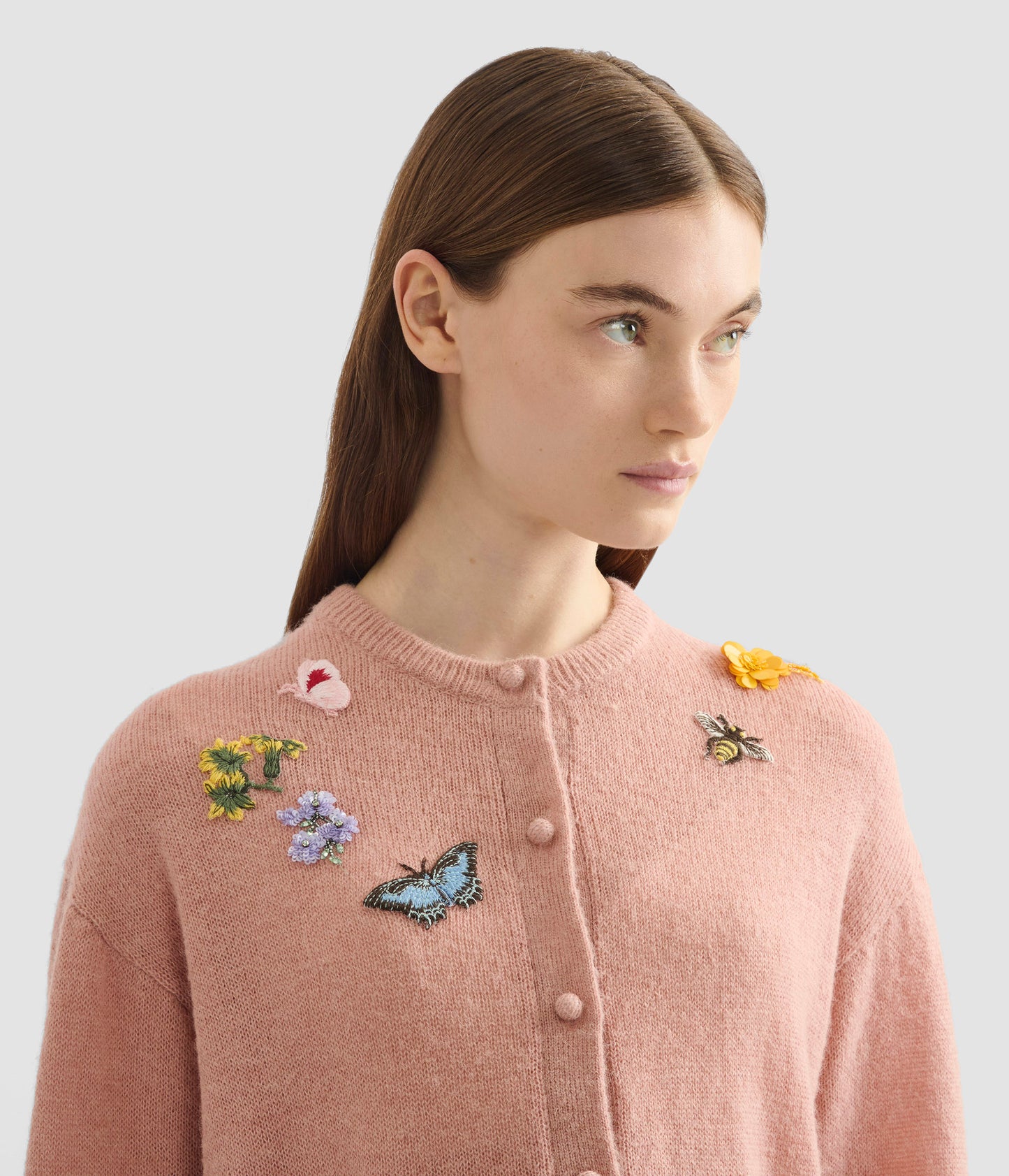 Embellished Crew Neck Cardigan