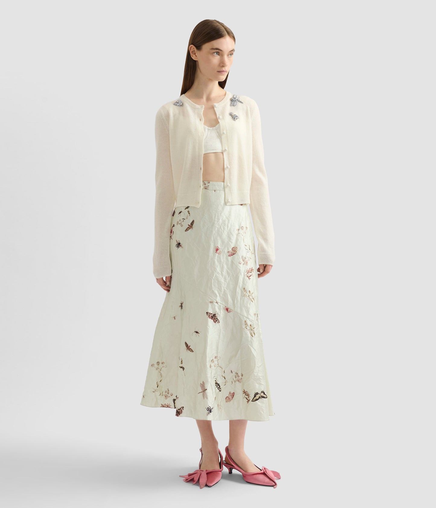 Embellished Crew Neck Cardigan