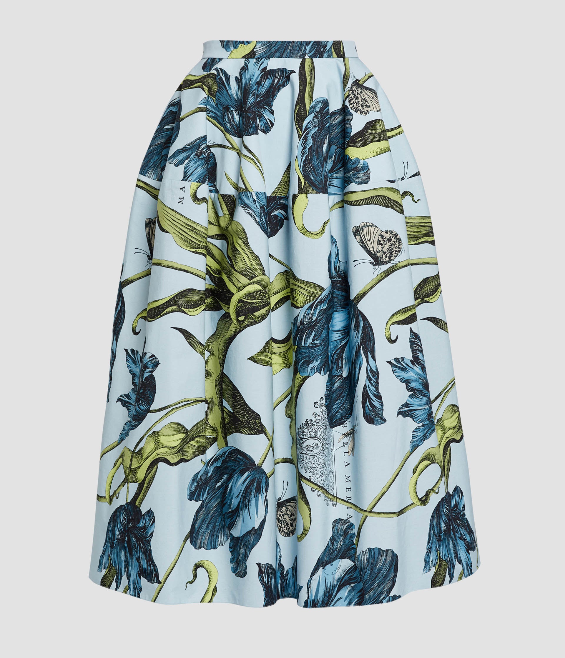 Floral Print Full Midi Skirt