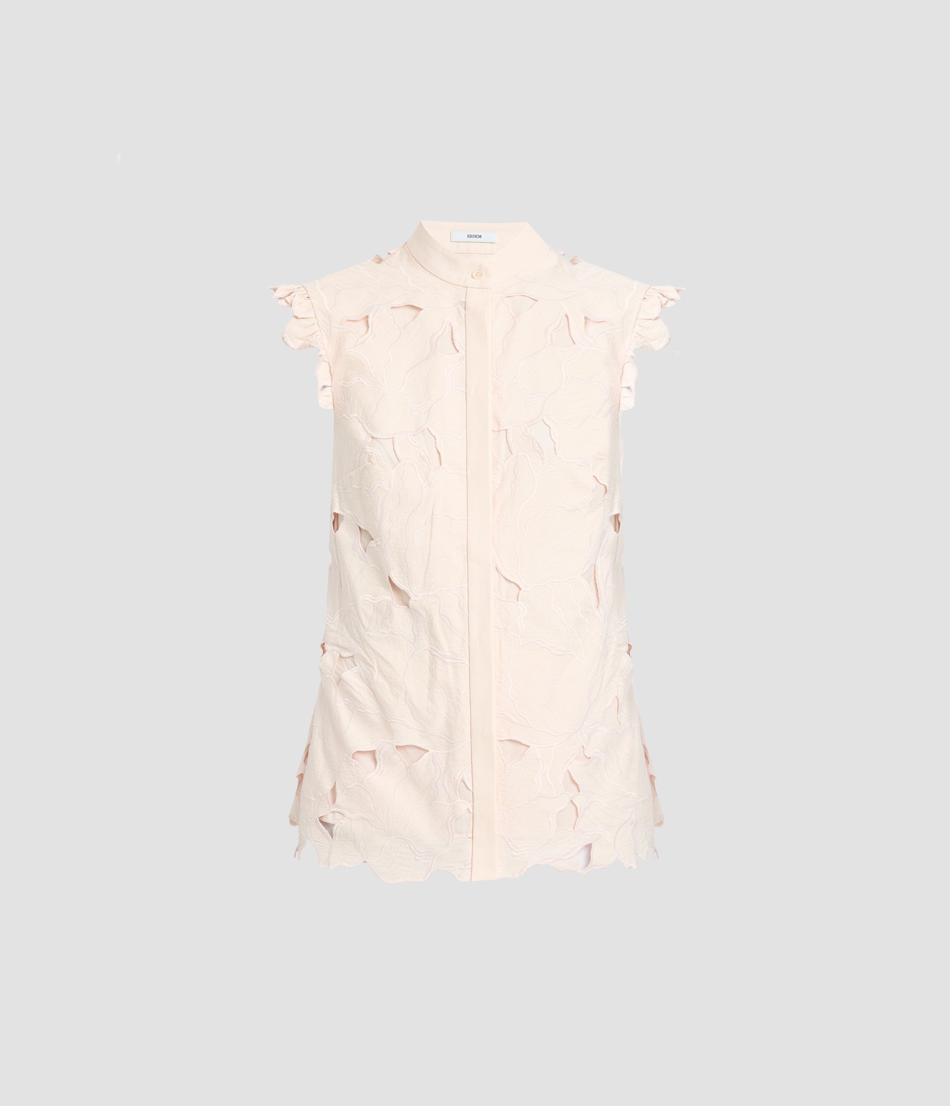 Floral Cutwork Sleeveless Shirt