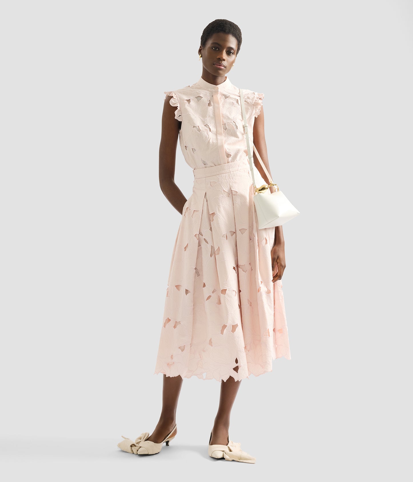 Floral Cutwork Sleeveless Shirt