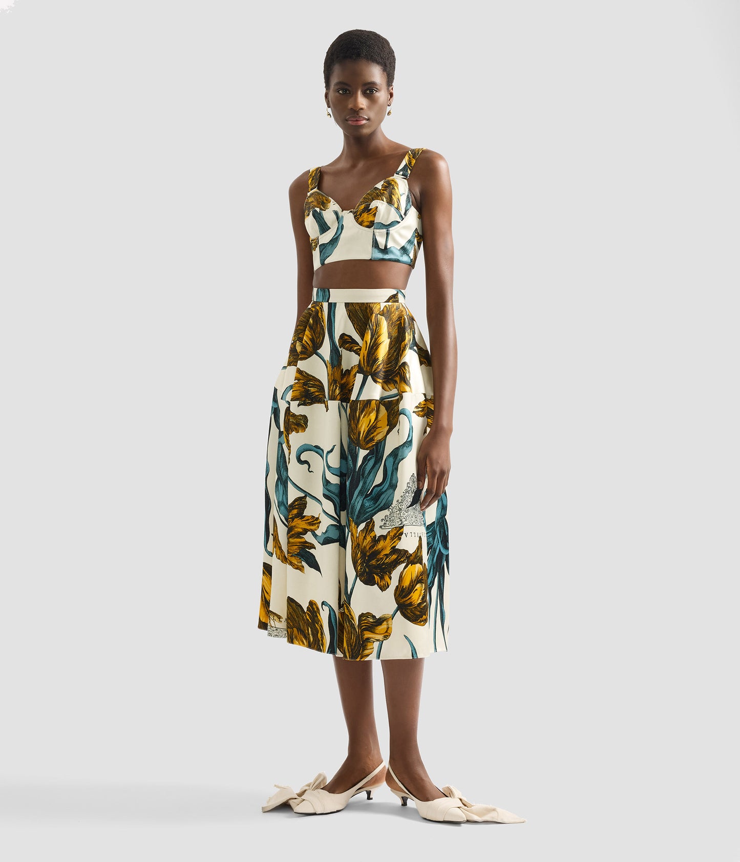 Floral Print Duchess Bra Top