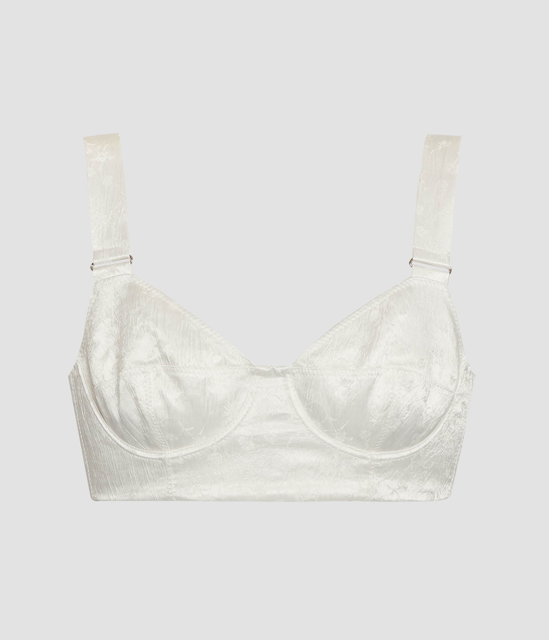 Floral Crushed Satin Bra Top