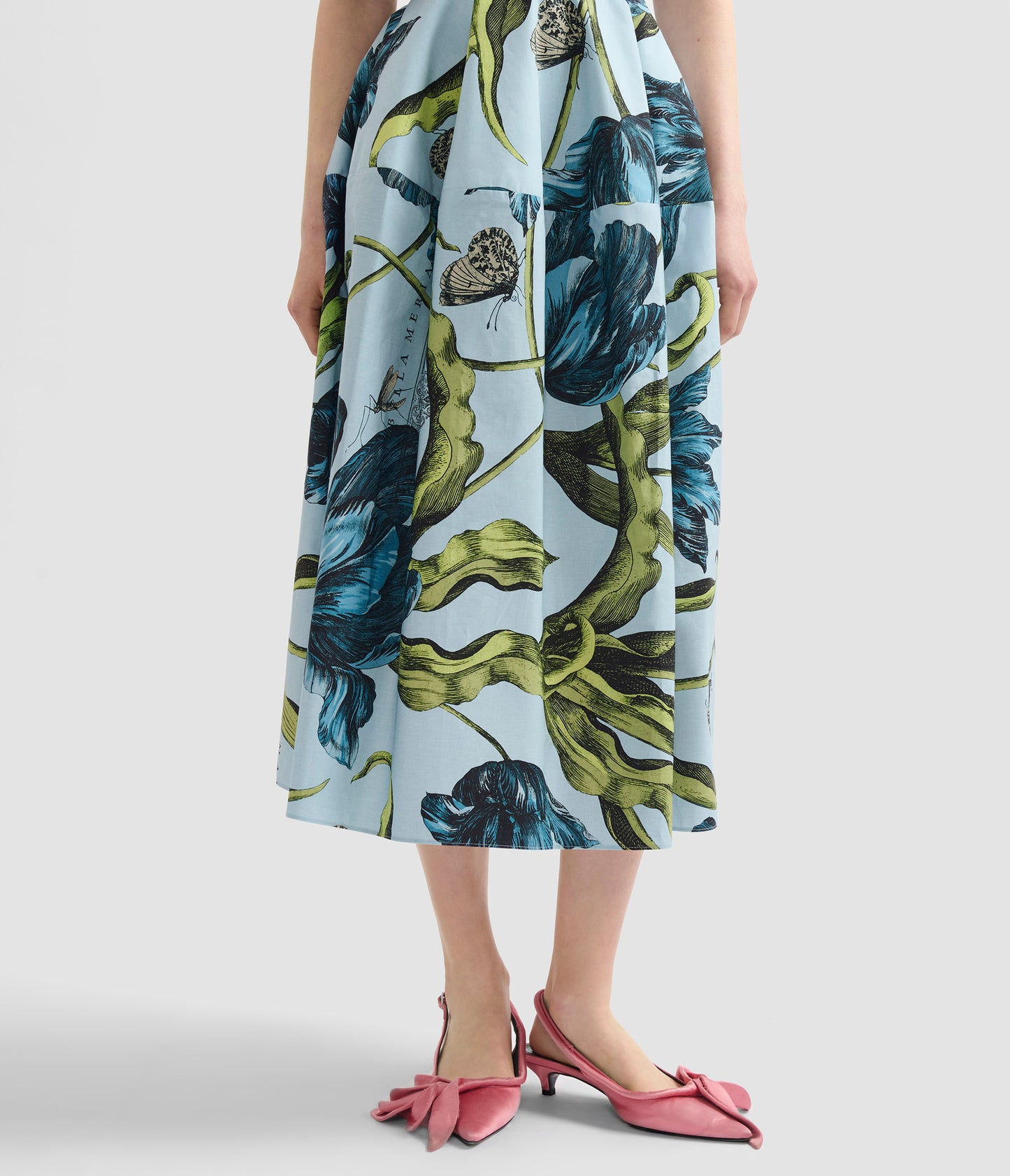 Floral Print Full Midi Skirt