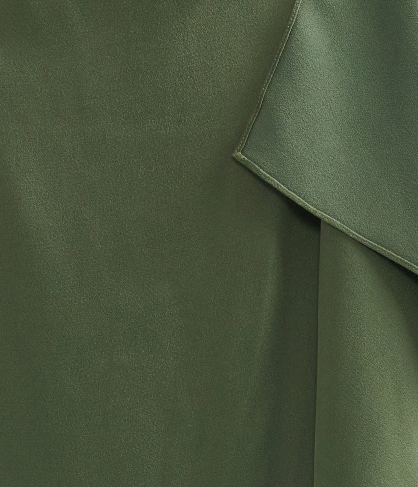 Satin Cady Draped Midi Skirt