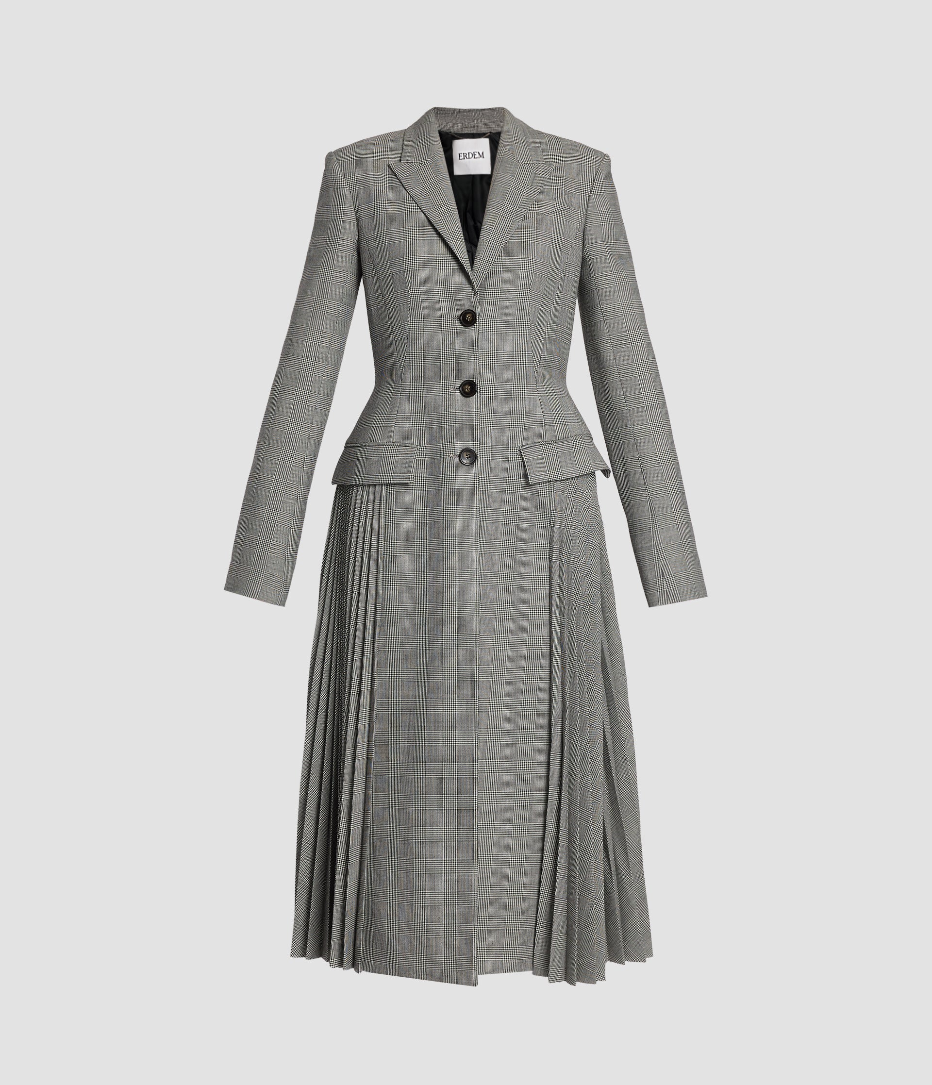 Pleated Tailored Coat