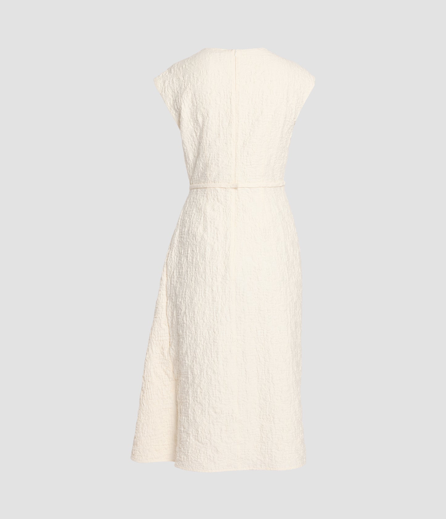 Embroidered Cotton Cloque Midi Dress