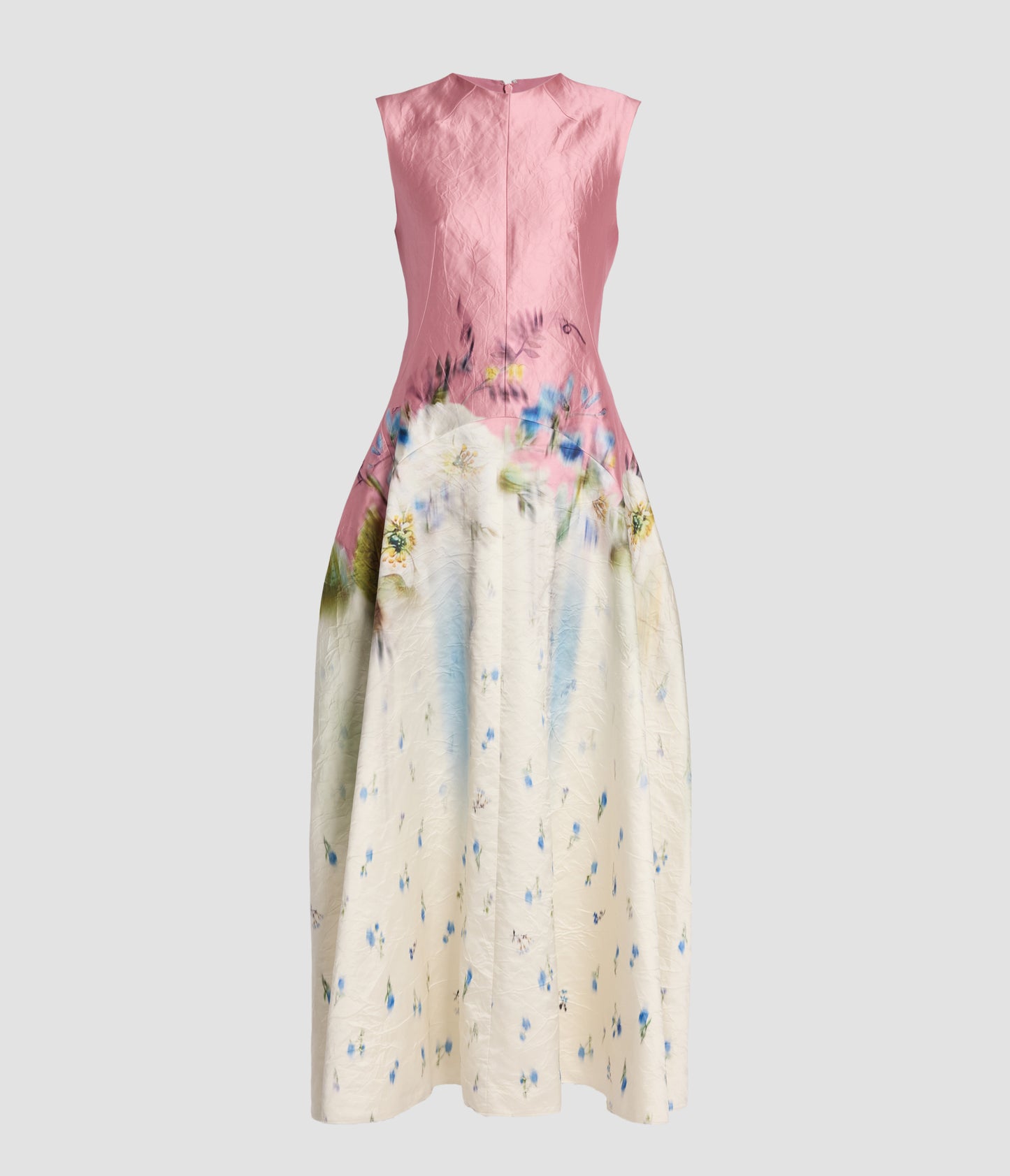 Floral Textured Satin Dress