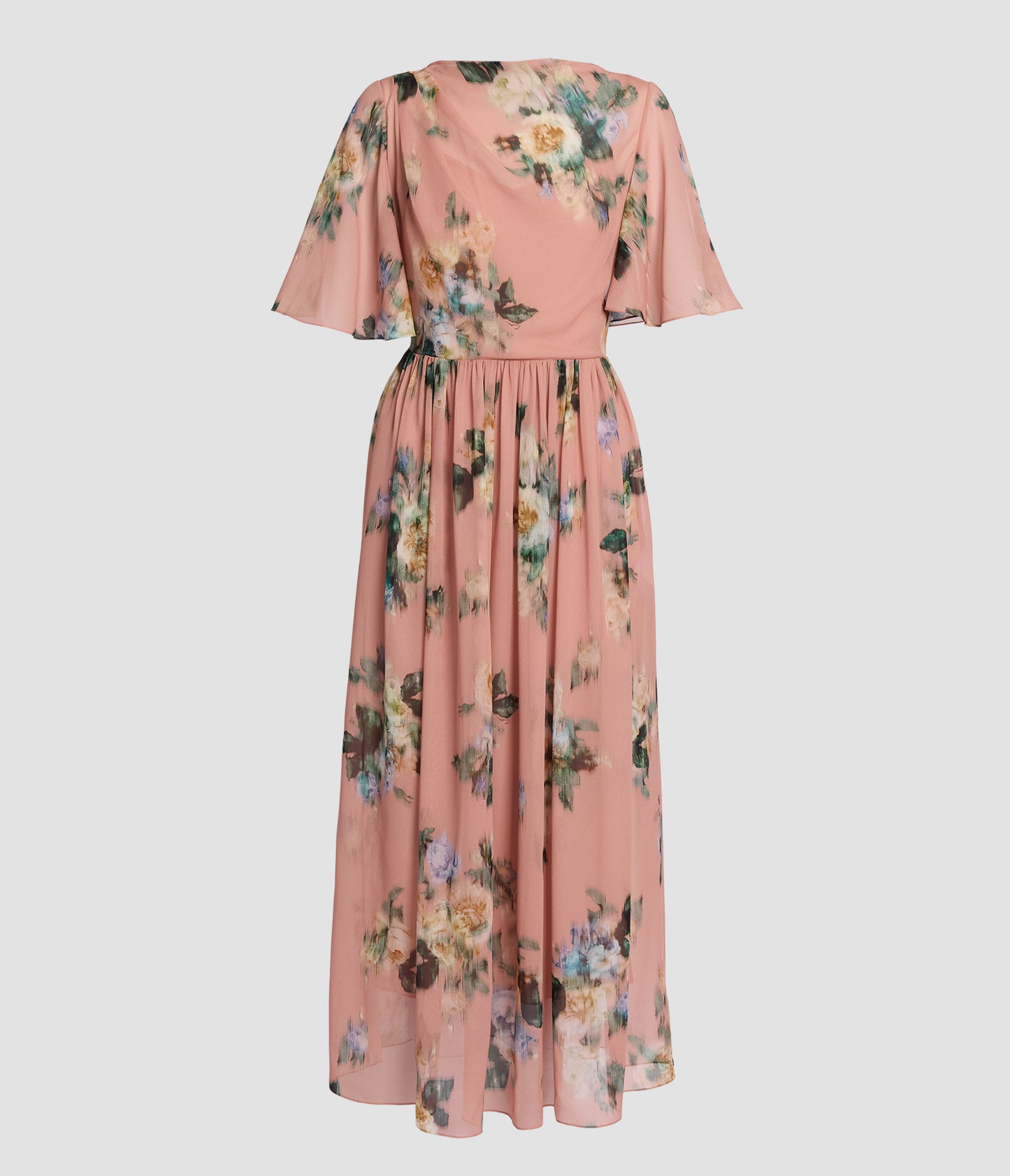 Floral Silk Voile Midi Dress