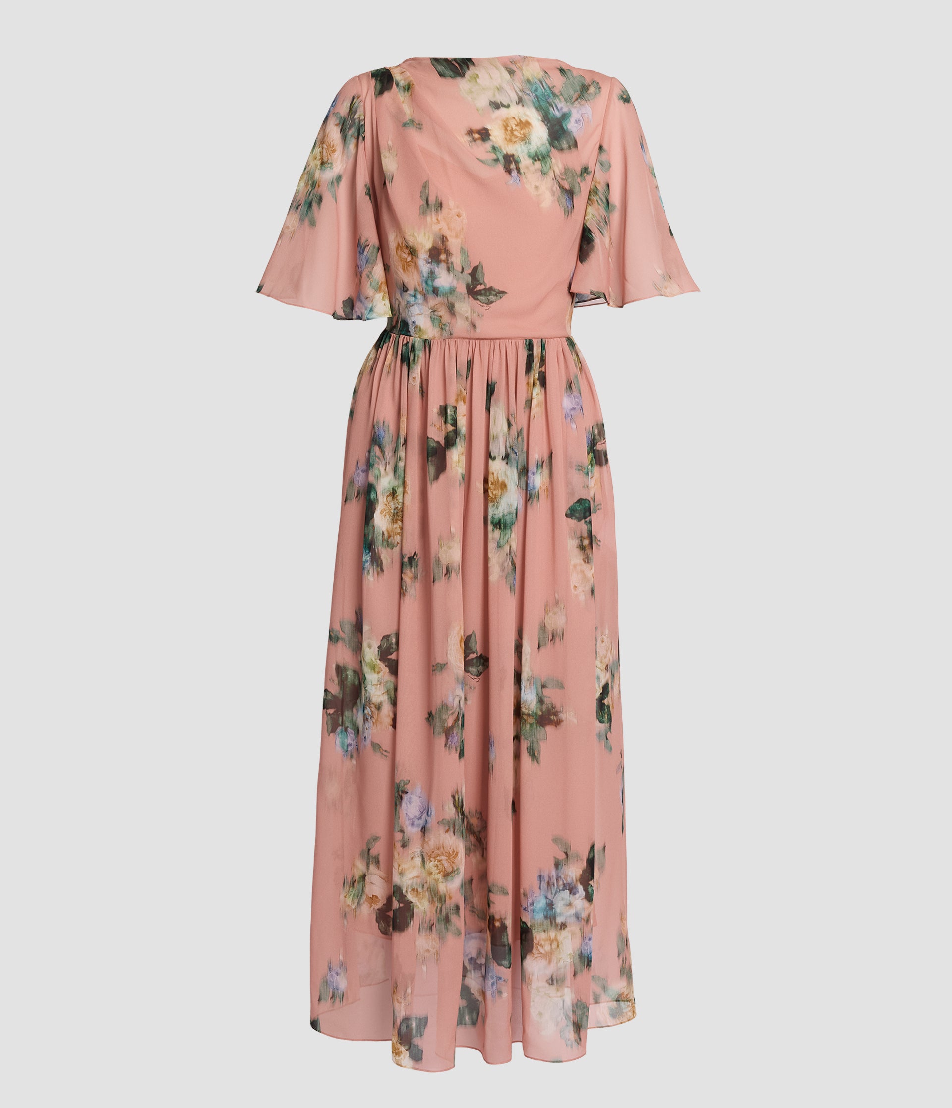Floral Silk Voile Midi Dress
