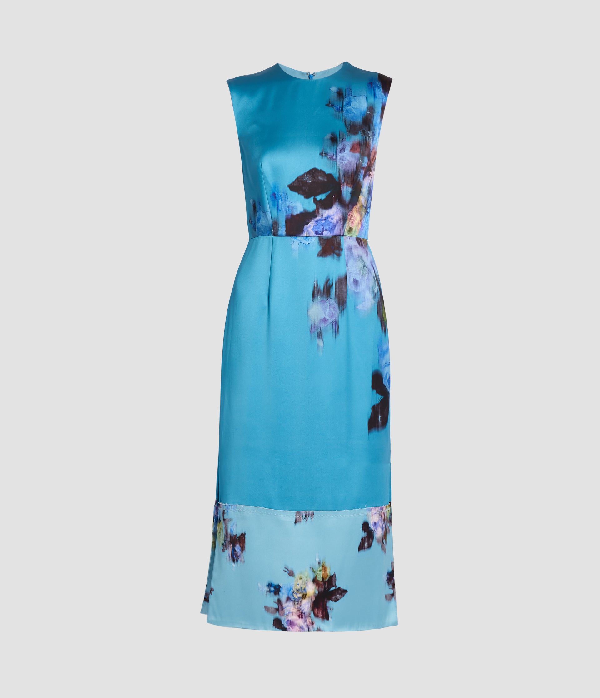 Floral Viscose Duchess Midi Dress