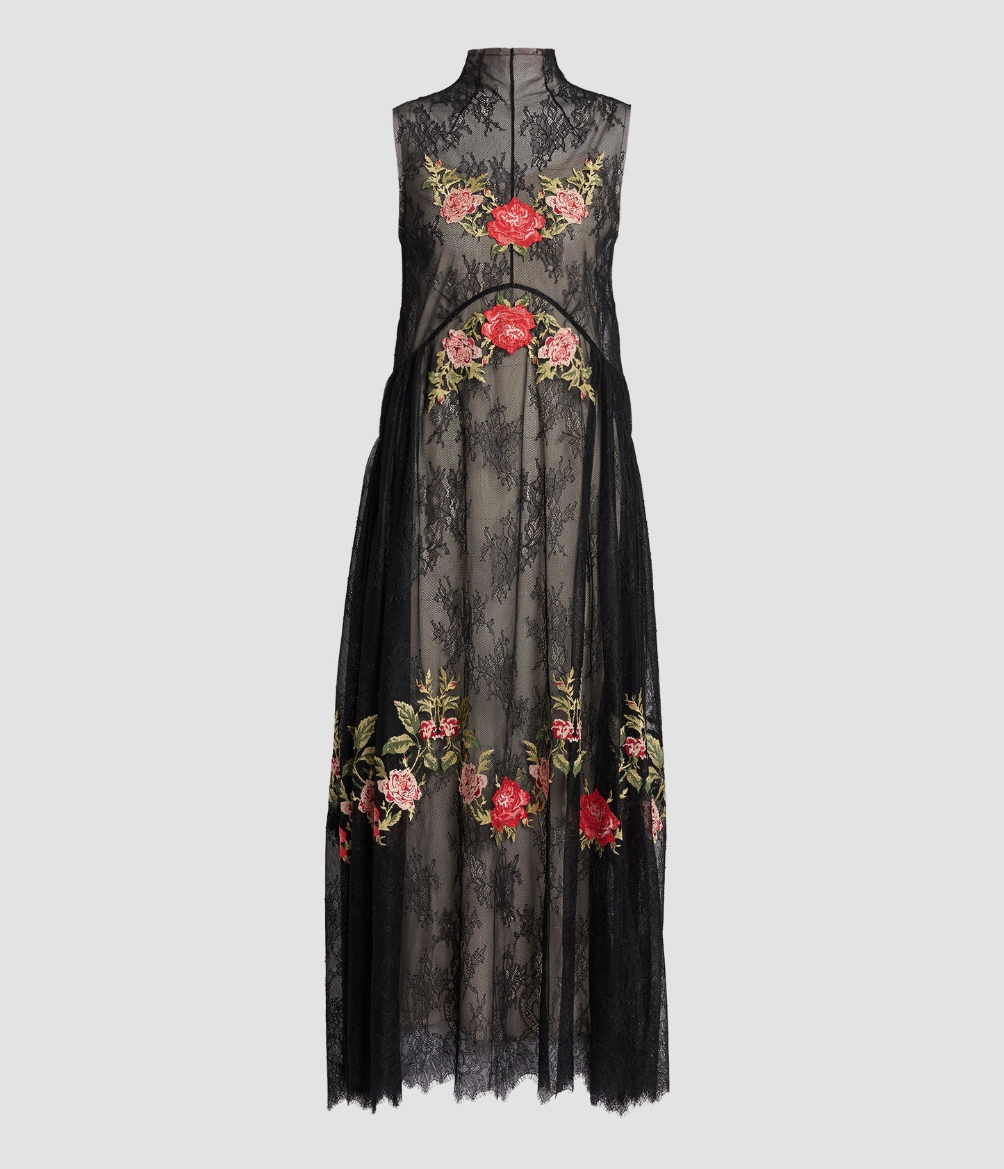Floral Embroidered Lace Dress