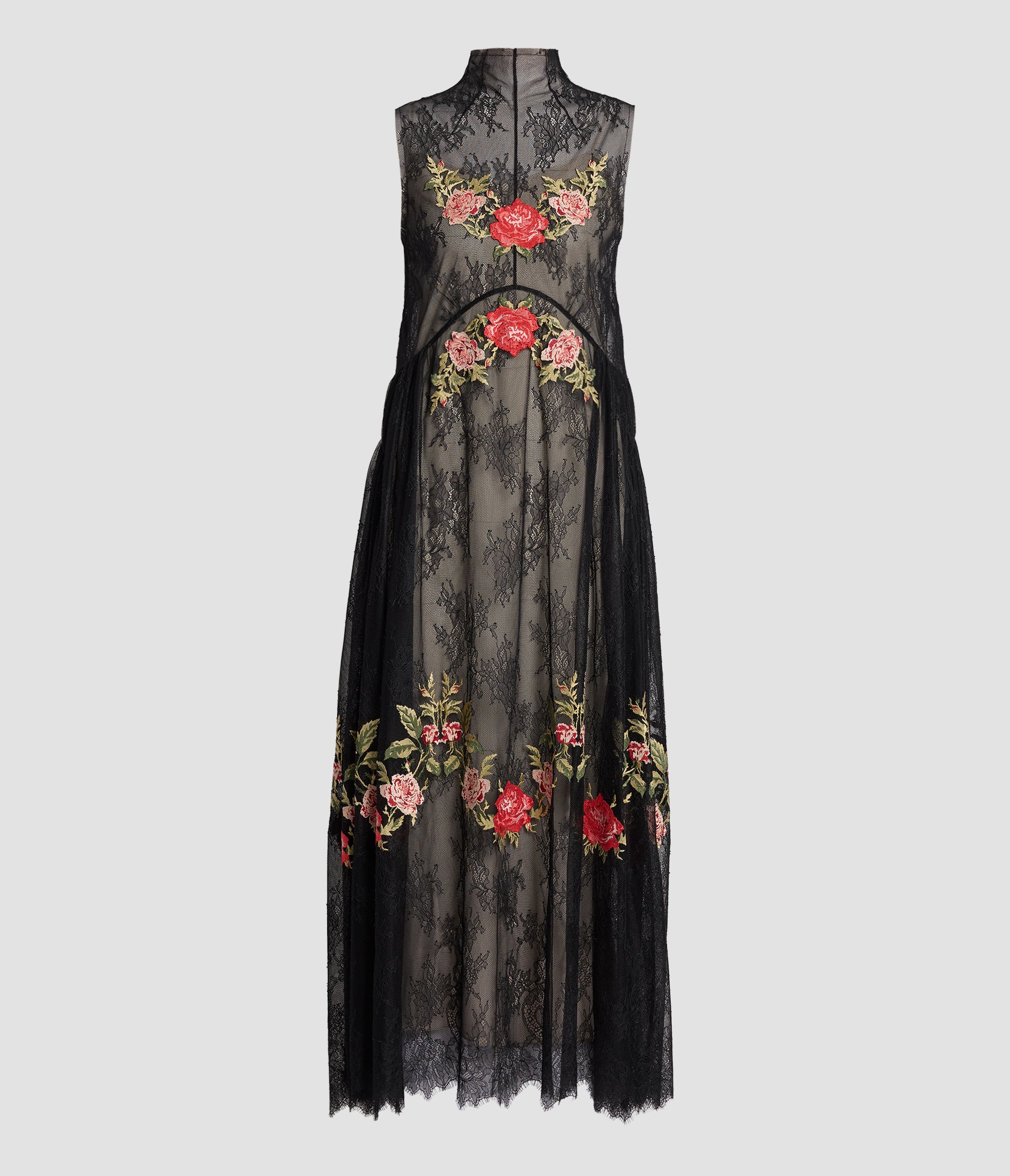 Floral Embroidered Lace Dress