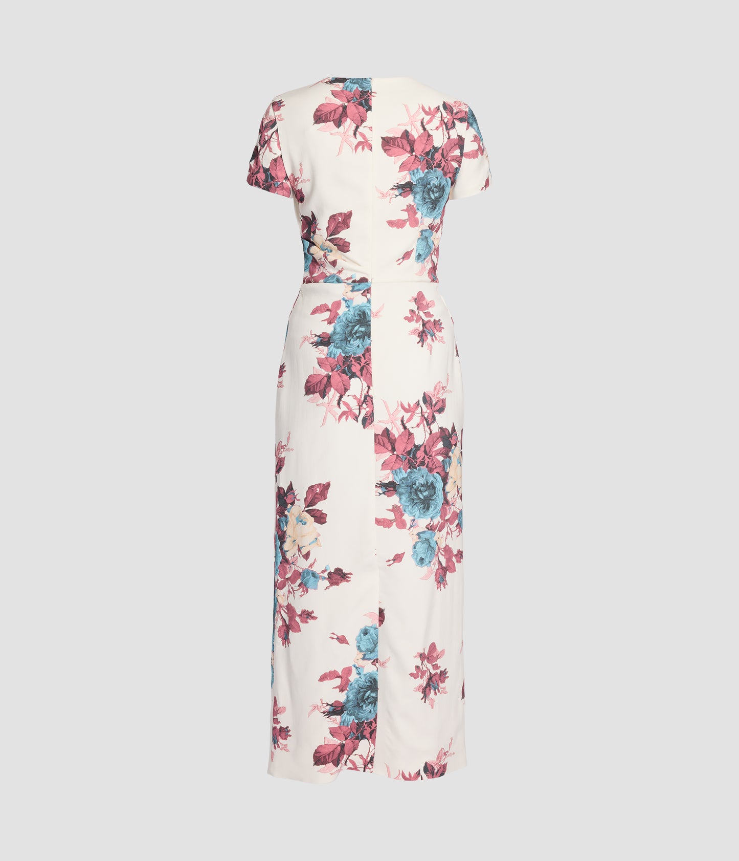 Floral Cady Short Sleeve Midi Dress