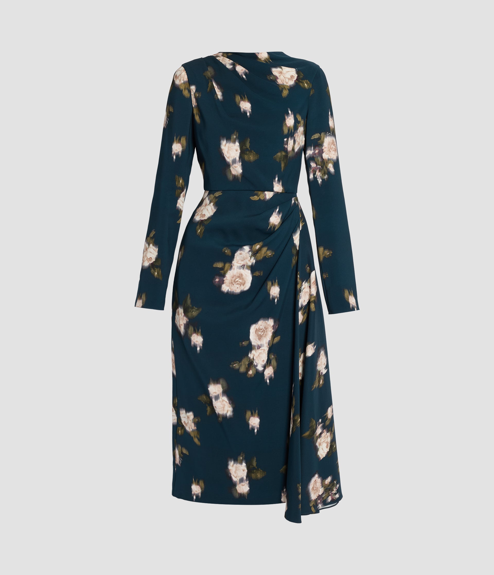 Floral Stretch Cady Midi Dress