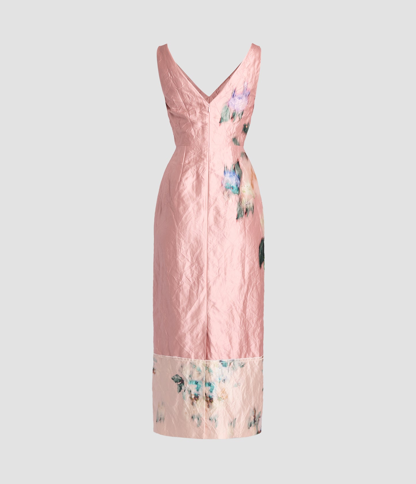 Floral Textured Satin Dress