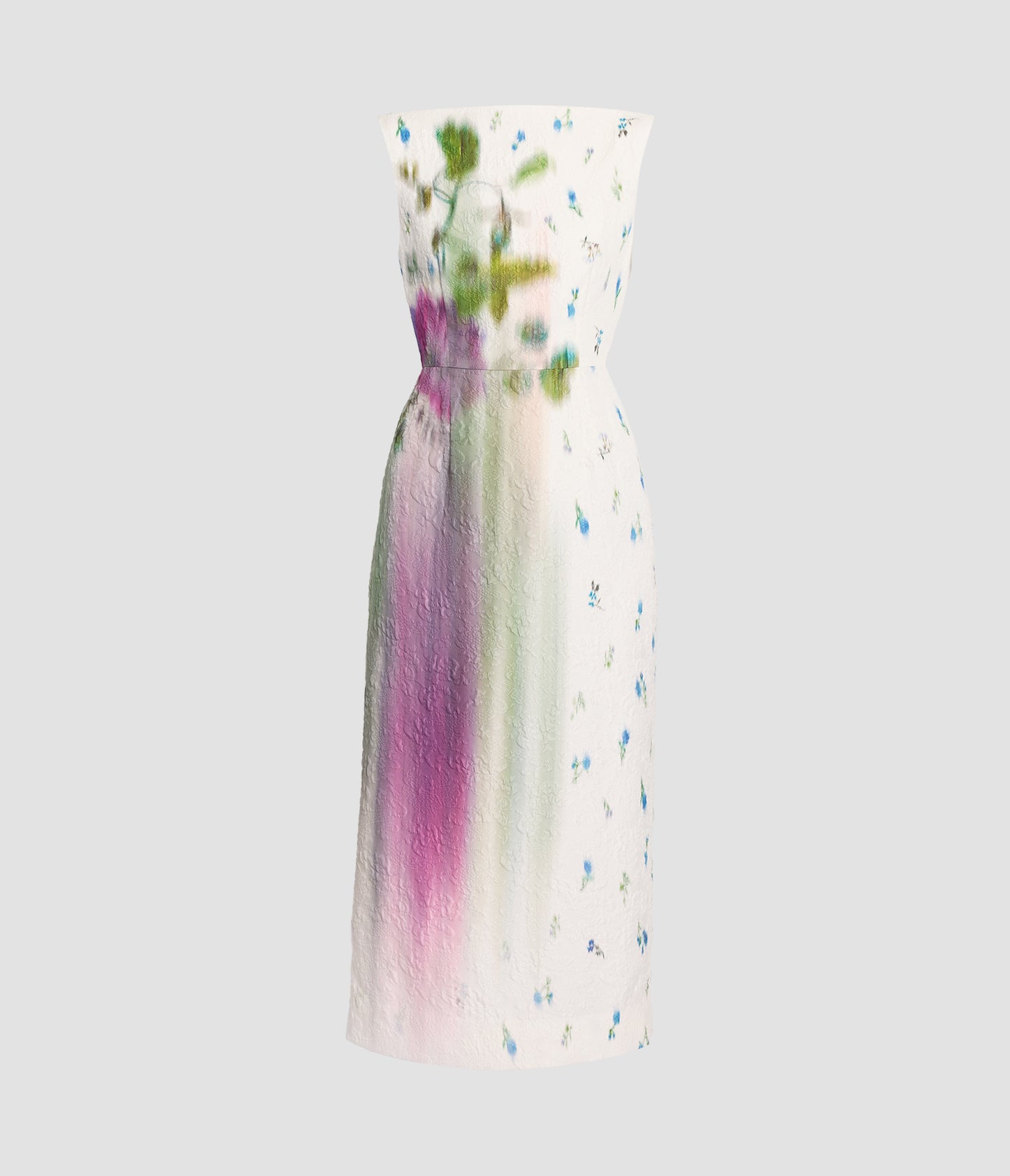 Printed Matelasse Sleeveless Dress