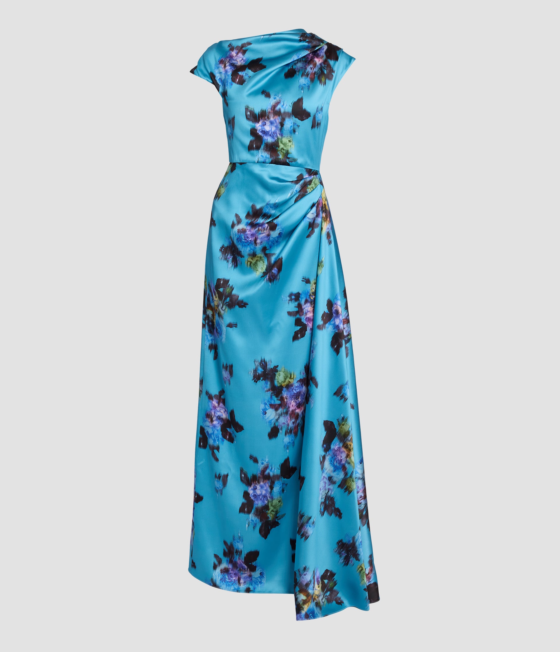 Floral Duchess Asymmetric Gown