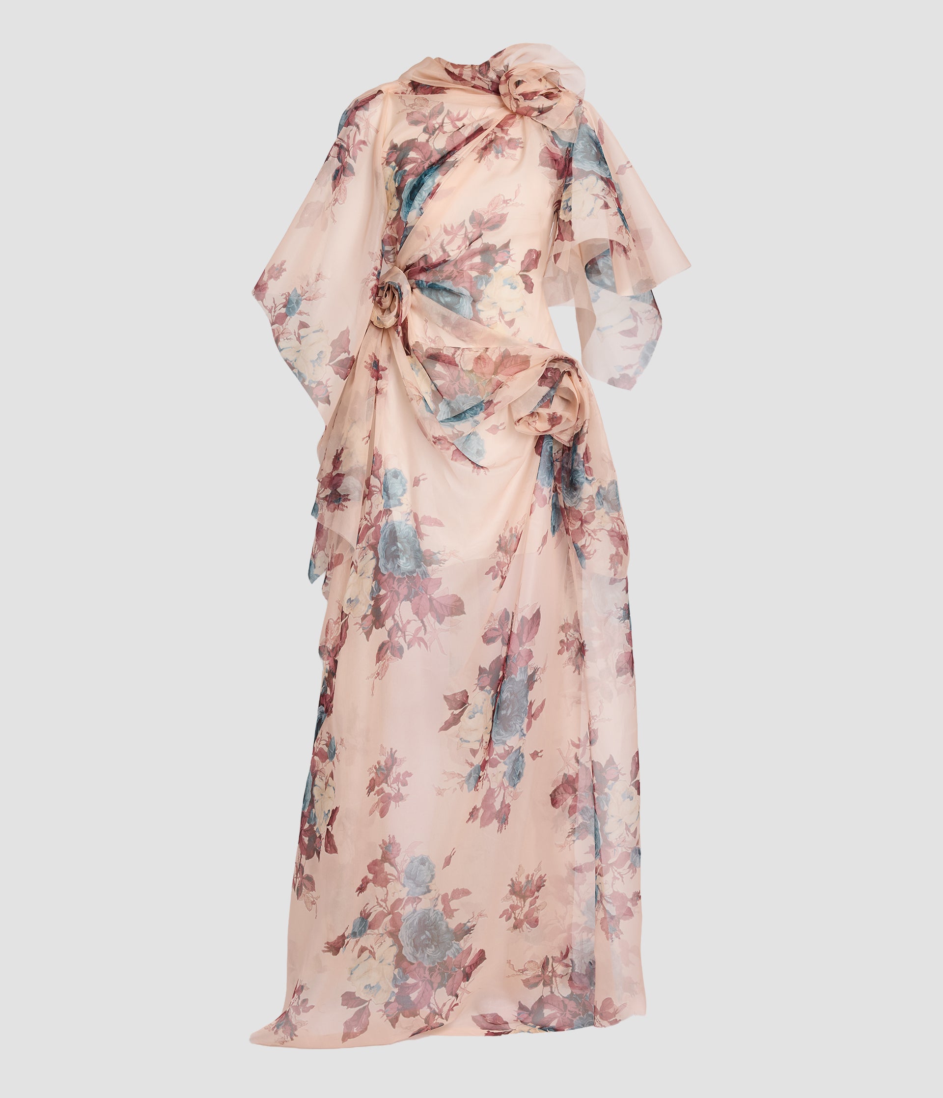 Floral Silk Organza Gown
