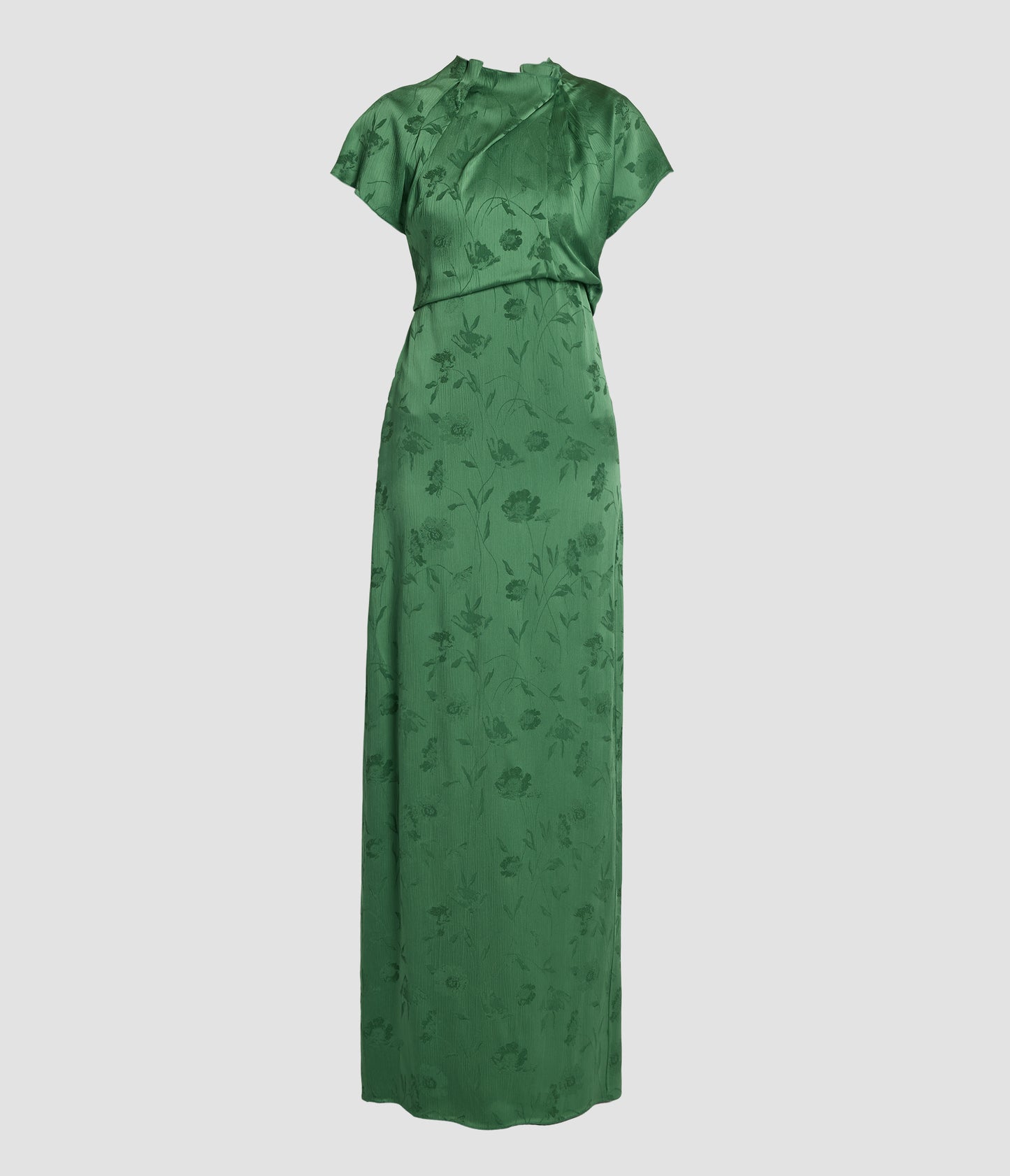 Floral Creponne Short Sleeve Gown