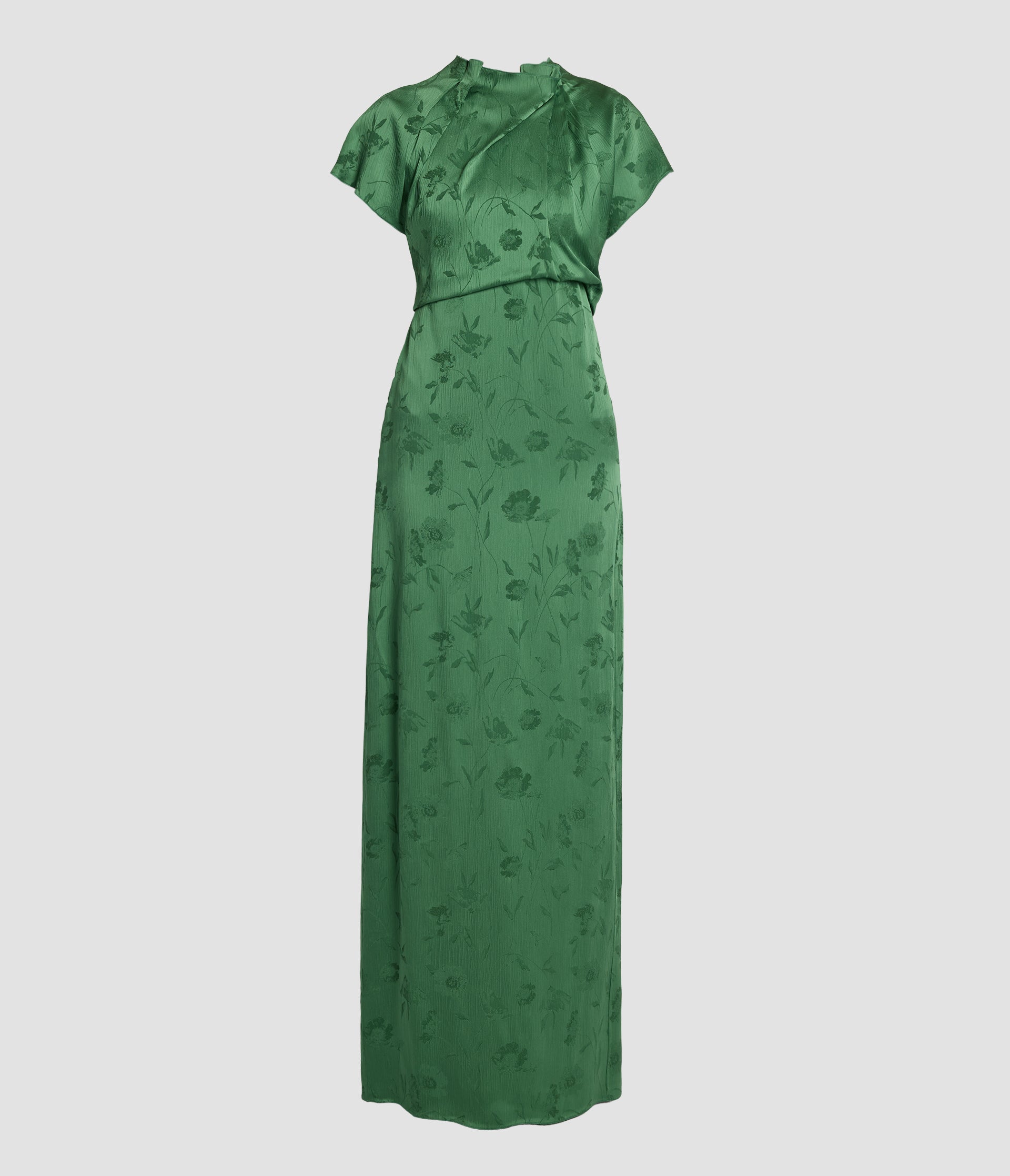 Floral Creponne Short Sleeve Gown
