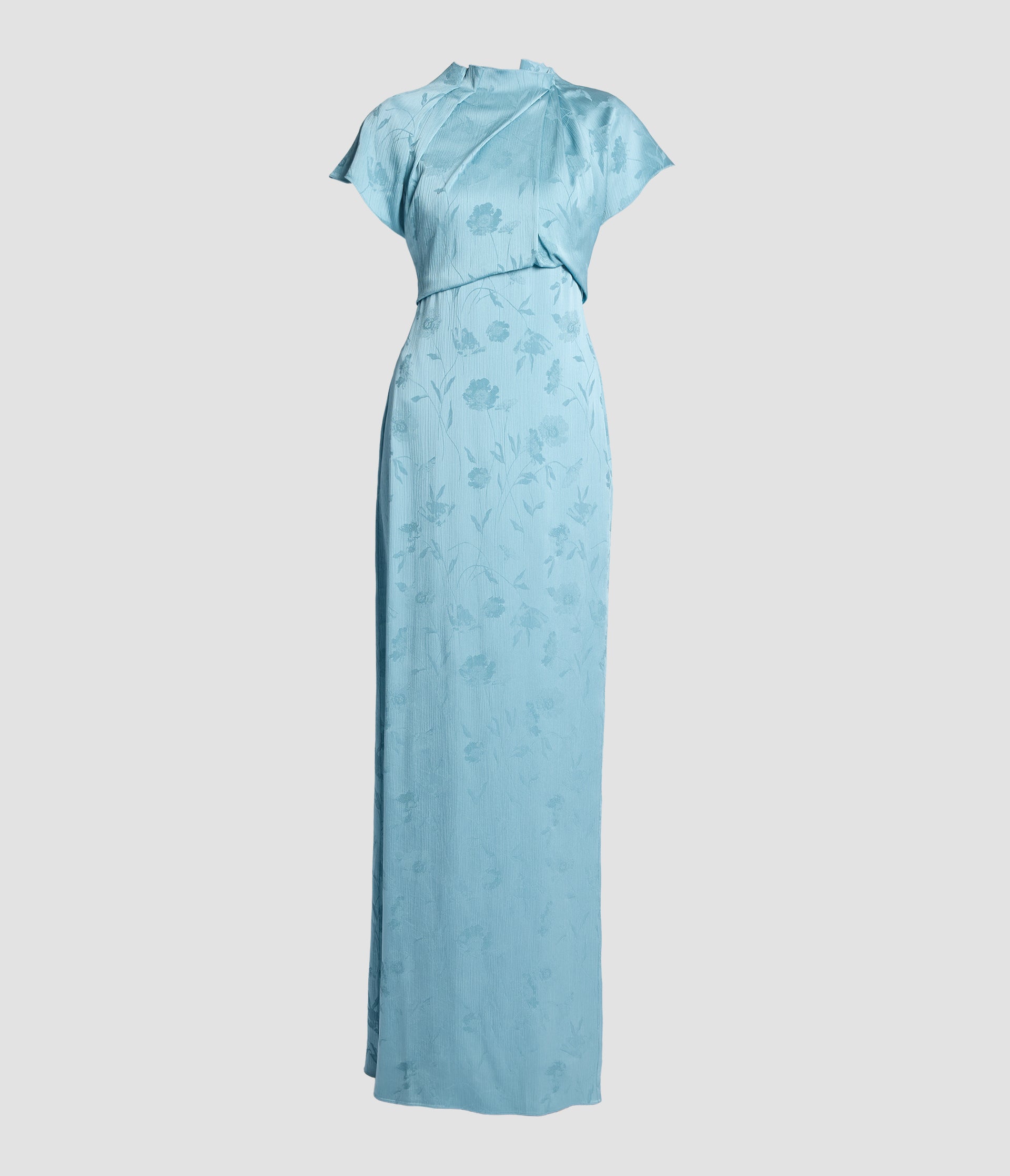 Floral Creponne Short Sleeve Gown