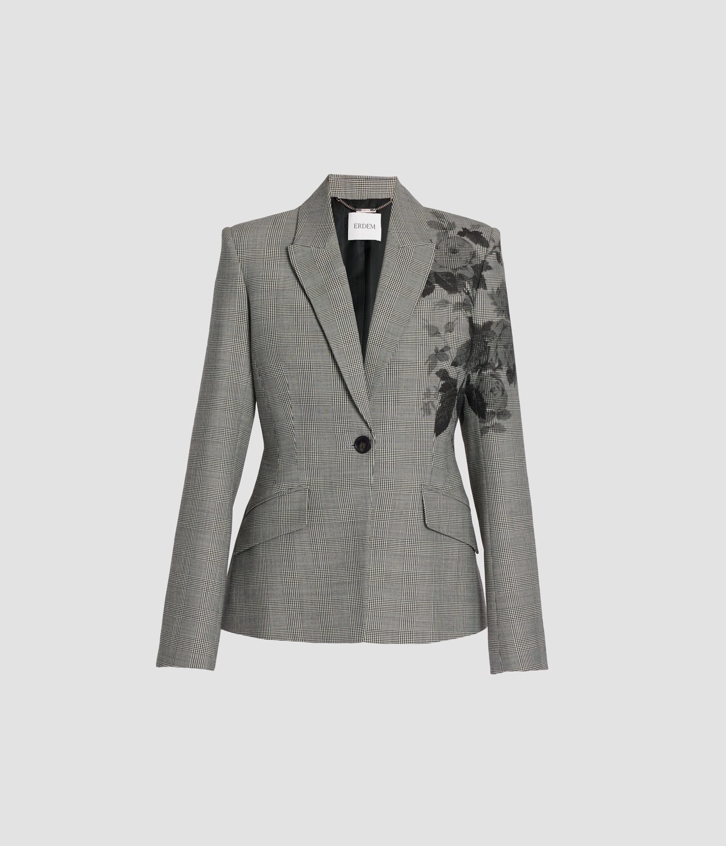 Floral Single Breasted Fitted Blazer