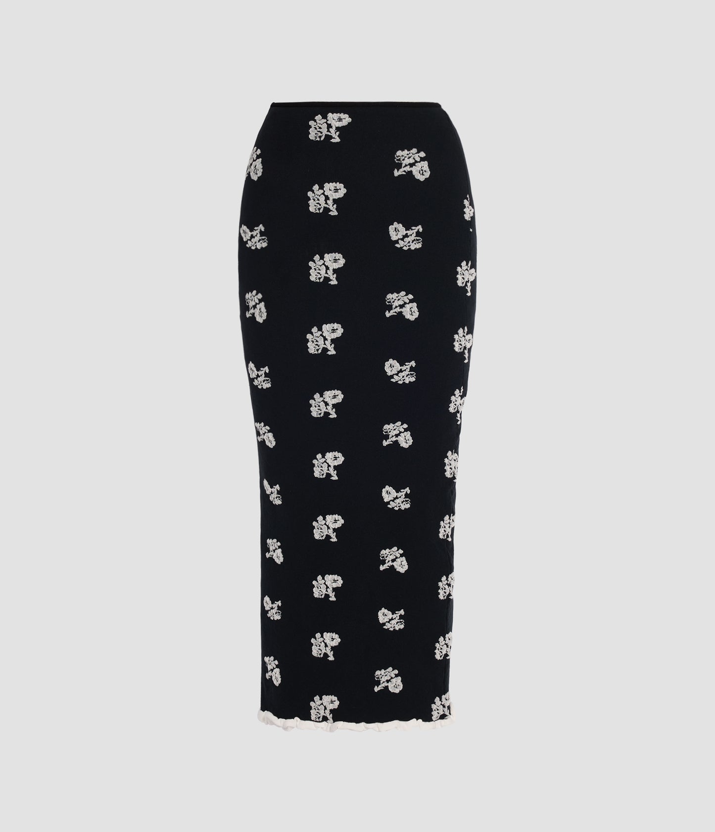 Floral Jacquard Knit Skirt
