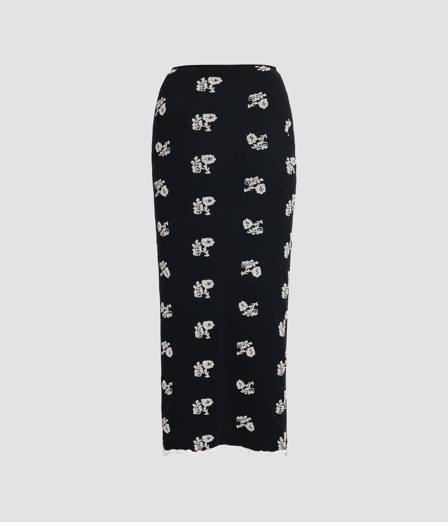 Floral Jacquard Knit Skirt