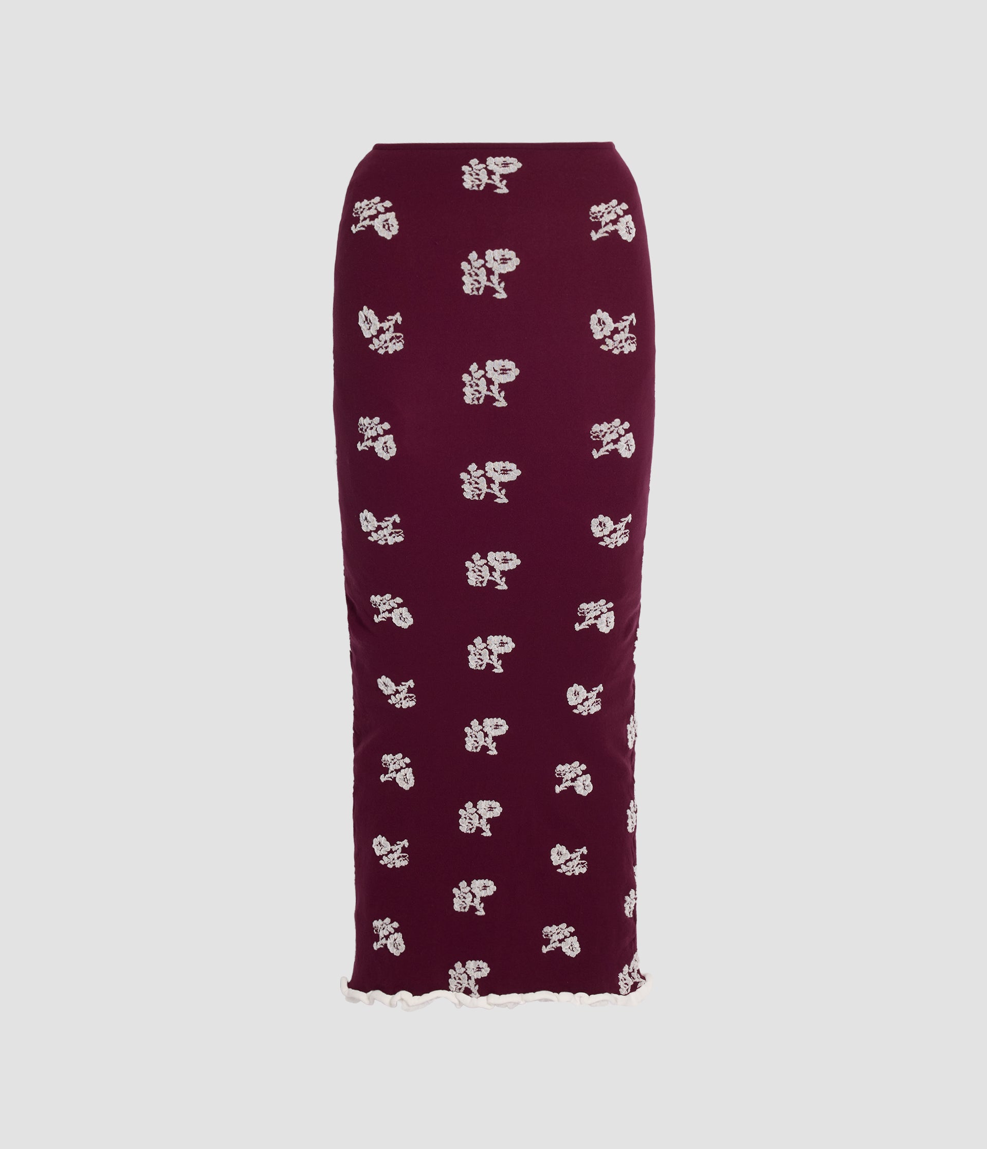 Floral Jacquard Knit Skirt