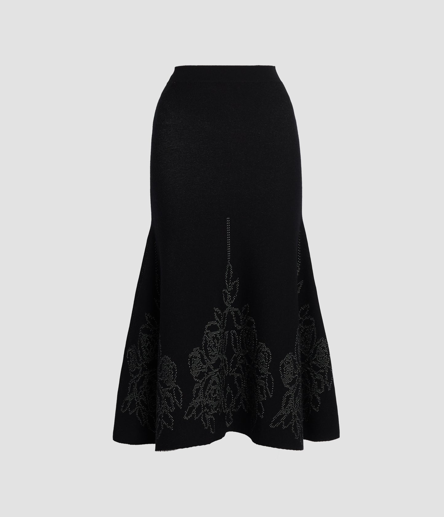 Floral Pointelle Knit Skirt