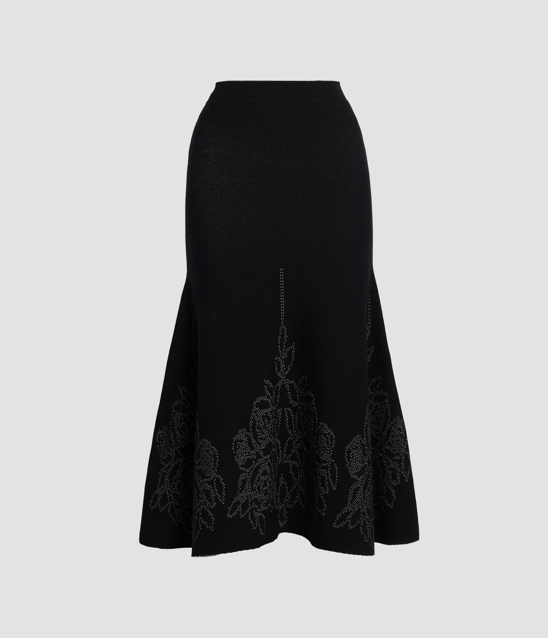 Floral Pointelle Knit Skirt