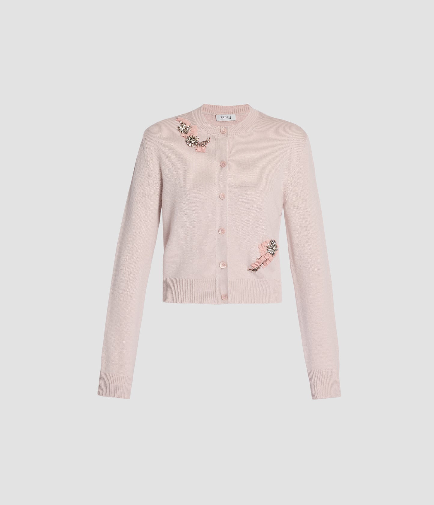 Embellished Merino Wool Cardigan
