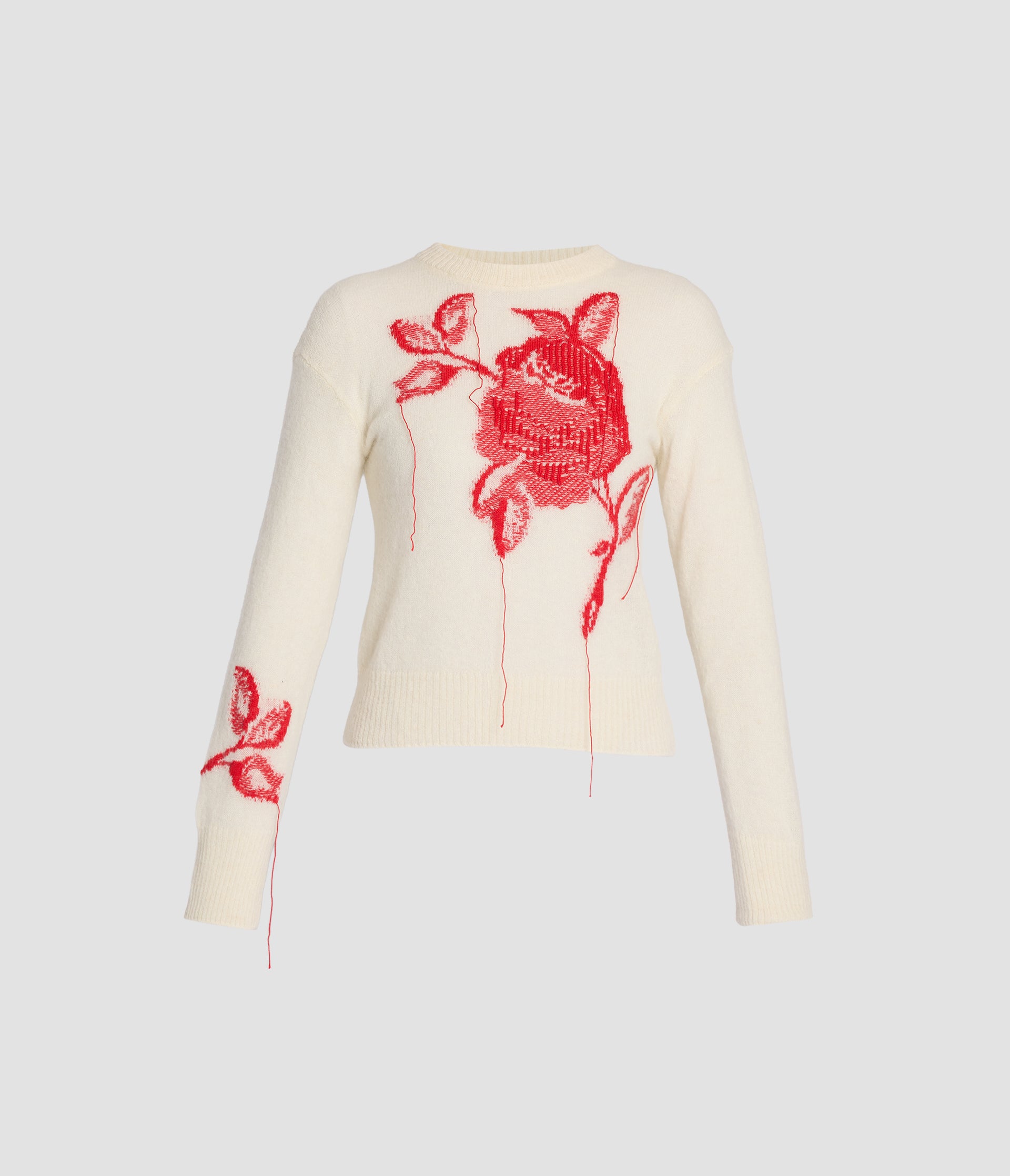 Floral Wool Intarsia Knit Jumper