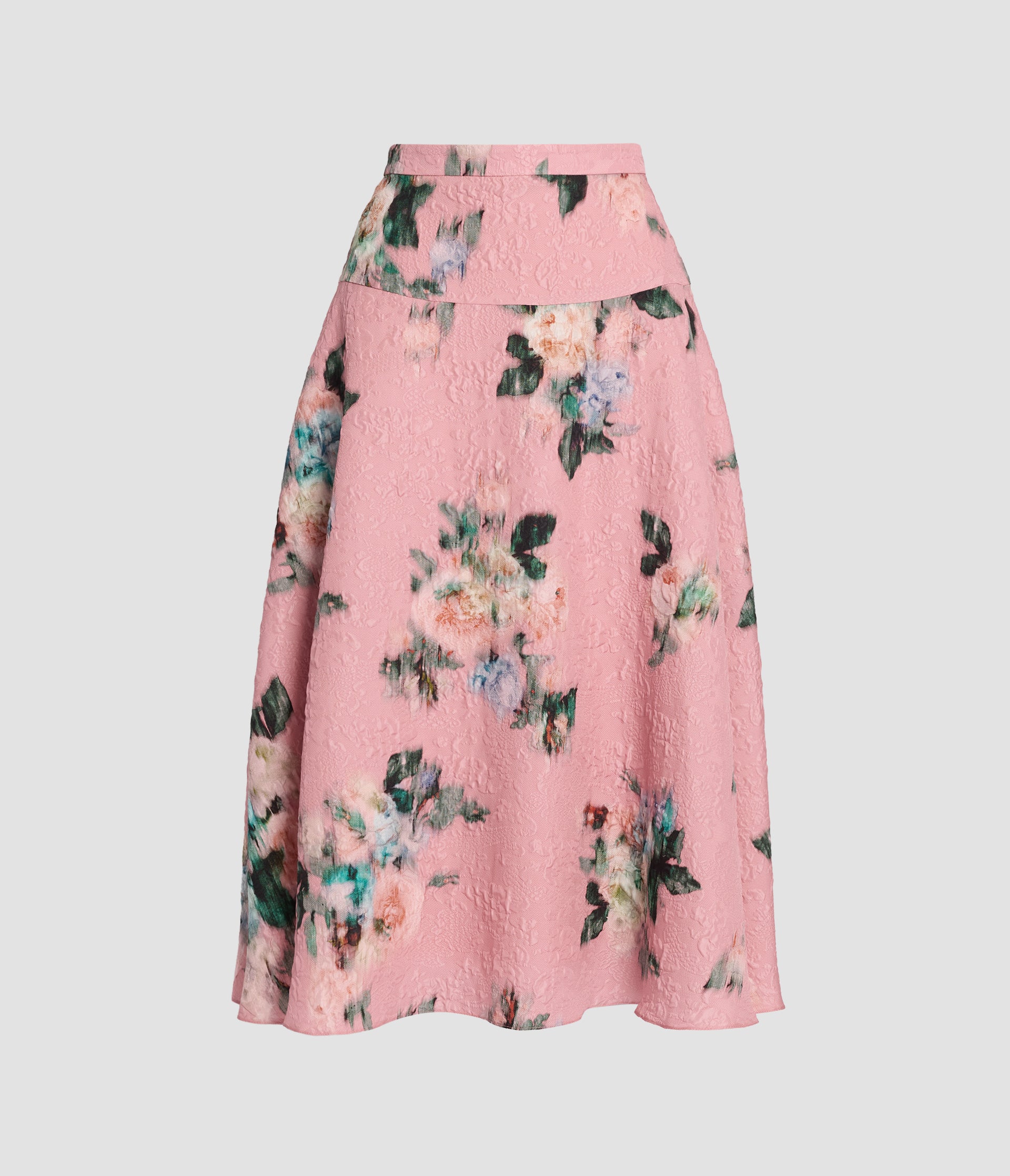 Floral Matelasse Midi Skirt