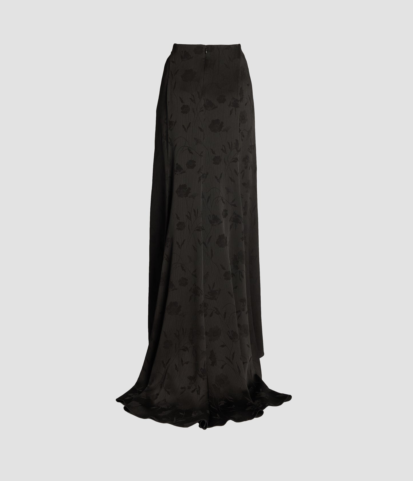 Floral Creponne A-Line Floor Length Skirt