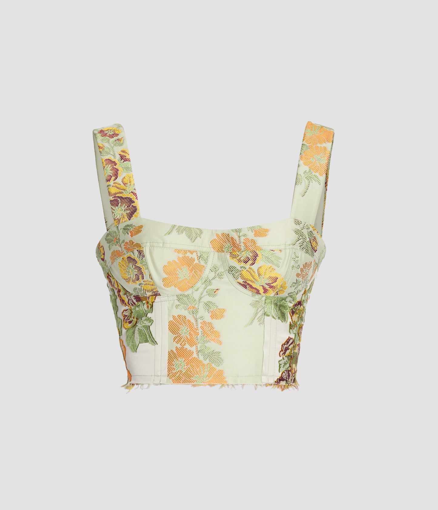 Hollyhock Jacquard Cropped Bra Top