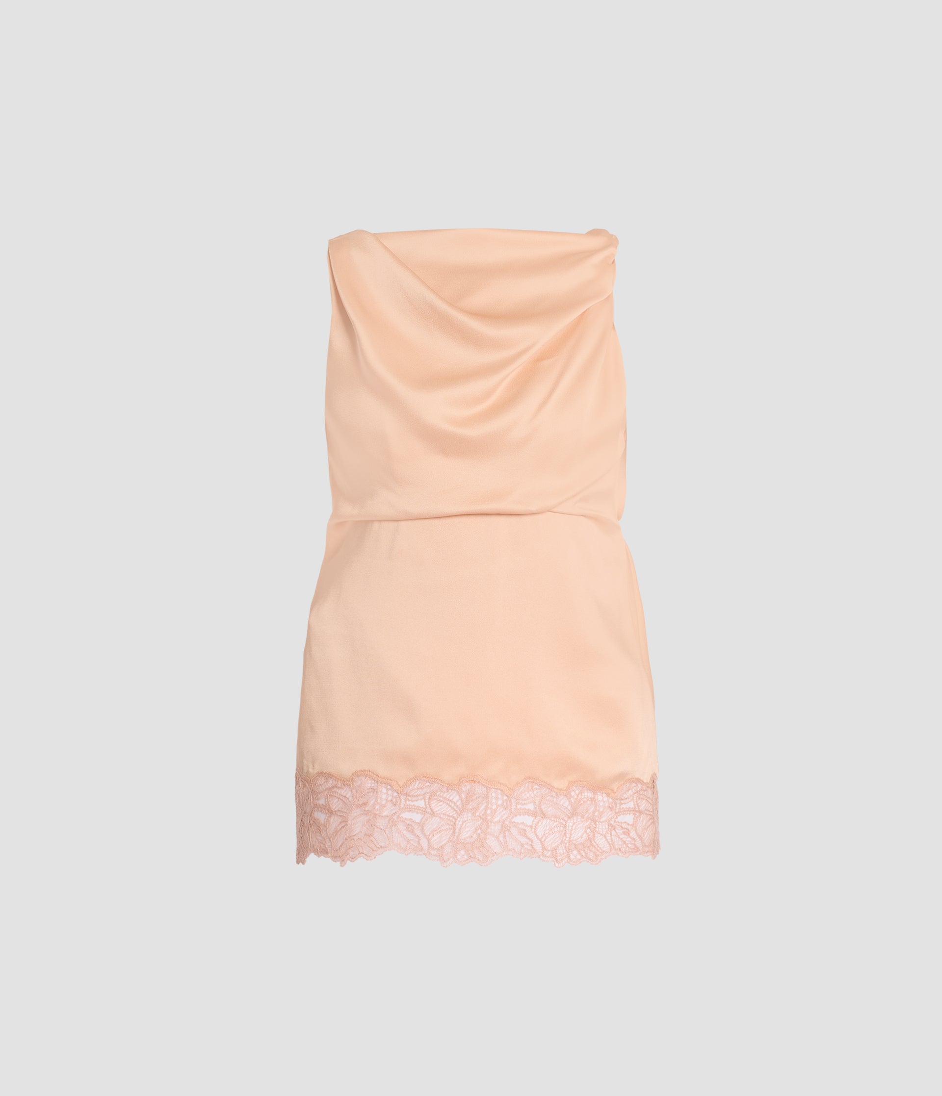 Satin Cady Sleeveless Draped Top