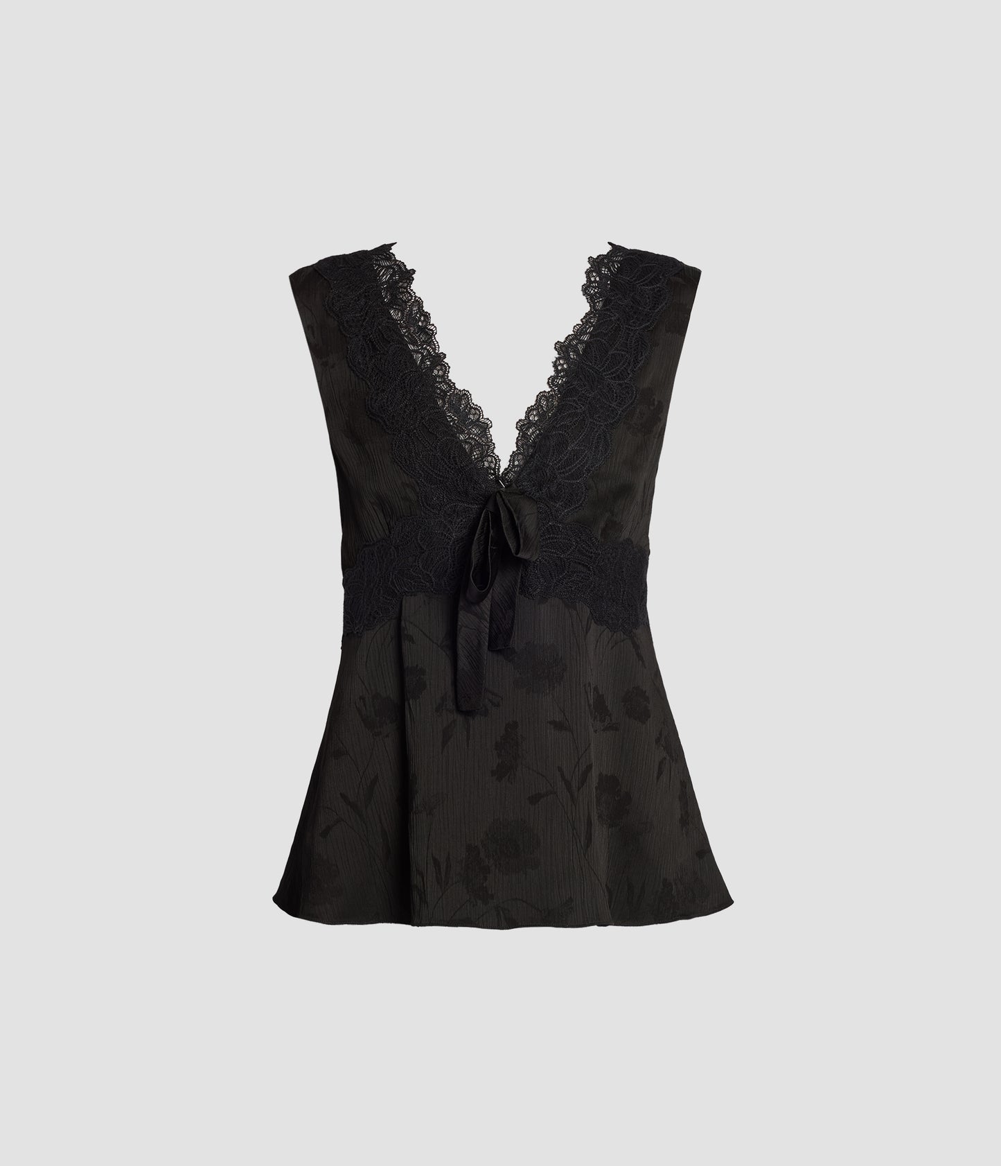 Floral Creponne Sleeveless Top