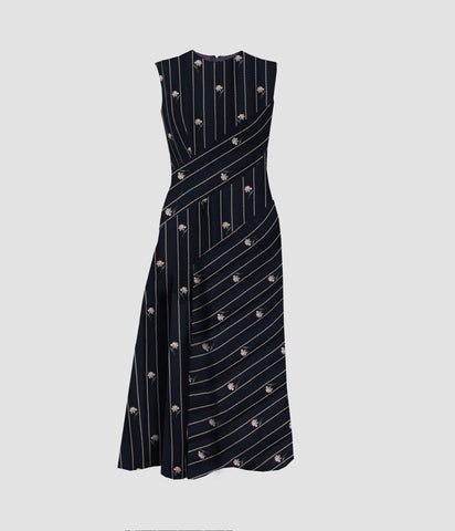 Sleeveless A-Line Midi Dress