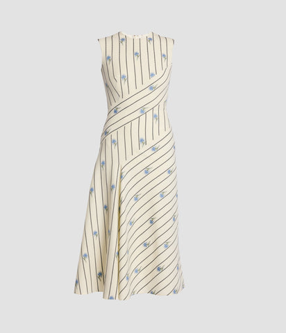 Sleeveless A-Line Midi Dress