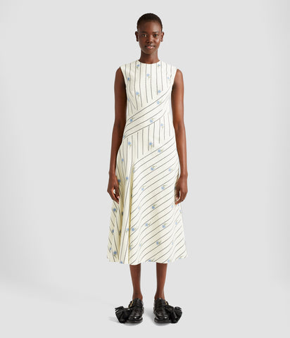 Sleeveless A-Line Midi Dress